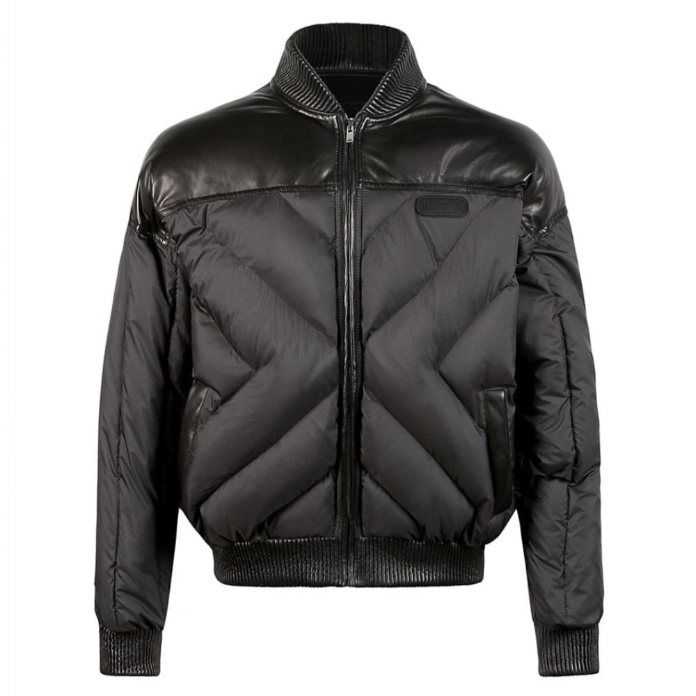R.t.A Men's Black Bomber Jacket